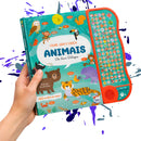Livro interativo infantil sonoro bilingue animais 102 sons educativos