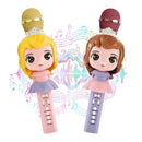 microfone infantil princesa karaoke bluetooth com luz e modificador de voz