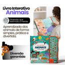 Livro interativo infantil sonoro bilingue animais 102 sons educativos