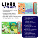 Livro interativo infantil sonoro bilingue animais 102 sons educativos