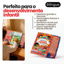 Livro interativo infantil sonoro bilingue 102 sons primeiras palavras educativo