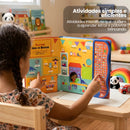 Livro interativo infantil sonoro bilingue 102 sons primeiras palavras educativo