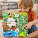livro infantil sonoro procure e encontre animais 50 sons educativo